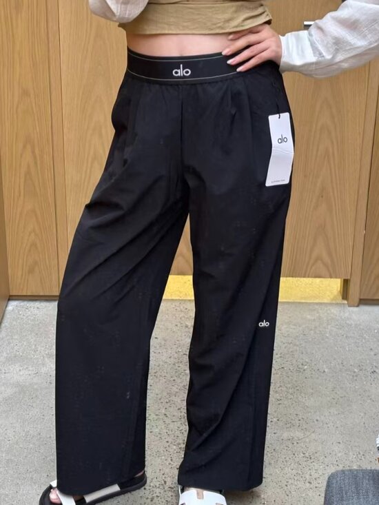 ALO Yoga Pants - ALO Yoga Suit Up Trouser🖤Black Women’s Wide Leg 30” Inseam😍Versatile Everyday